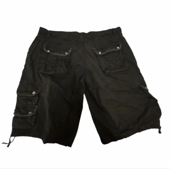 Projek Raw Men's 42 Black Denim Cargo Jean Shorts - Picture 4 of 9